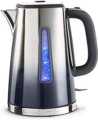 Russell Hobbs Eclipse Electric Kettle Polished 1.7 Litre, Rapid Boil, Perfect Pour Spout, Quiet Boil, Stainless Steel and Midnight Blue Ombre Electric Kettle for Home, and office use -25111