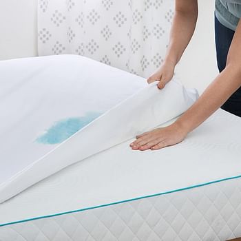 Linenspa Waterproof Smooth Top Premium King Mattress Protector, Breathable & Hypoallergenic Covers White