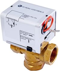 Royal Apex Numax HVAC Motorized Actuator with Valve for Chiller Water AC Systems AC230V 6.5W (3 Way 3/4")