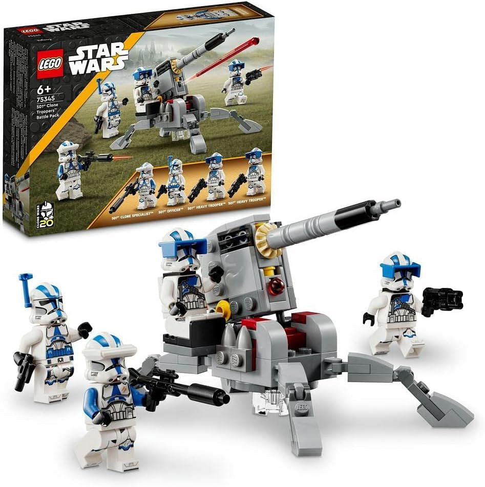 مجموعة حزمة معركة الجنود المستنسخة بالكتيبة 501 رقم 75345 من Lego Star Wars ‎ (119 قطعة)