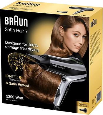 Braun Satin Hair 7 HD 710 Dryer with IonTec and Protect Technology 2200 Watt