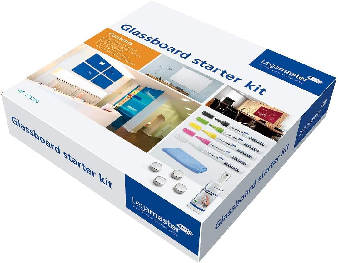 Legamaster Glassboard Starter Kit, includes 11 items, Ref: 7-125200