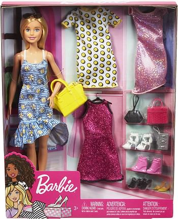 ​Barbie Doll With Clothes And Accessories For 4 Complete Outfits Gdj40