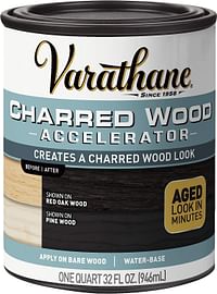Varathane 347105 Charred Wood Accelerator, Quart, Black