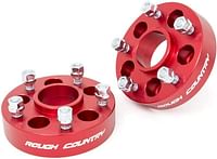 Rough Country 1.5" Wheel Adapter/Spacer (Fits) 87-06 Wrangler Tj Yj | Cherokee Xj Grand Zj |5X4.5/5X5|1092Red, Red