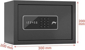 Godrej Security Solutions 8 litres Home Safe Digital Locking Systems (Digi, Ebony)