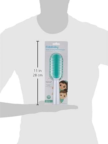 Fridababy Thick Or Curly Hair Detangling Kids Brush By Fridababy, Detangles Knots Without Tears Or Breakage, Comb Teeth And Bristle Design