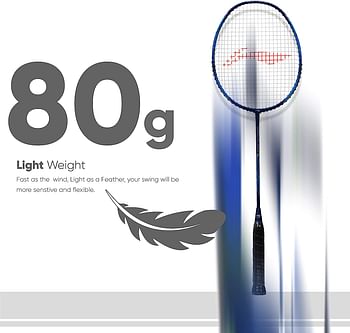 Li-Ning G-Force Superlite Max 9 Carbon Fibre Badminton Racket with Free Full Cover(80 Grams. 30 Lbs)