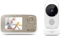 Motorola 2.8" Video Baby Monitor with Digital Zoom, Two-Way Audio, and Room Temperature Display - White