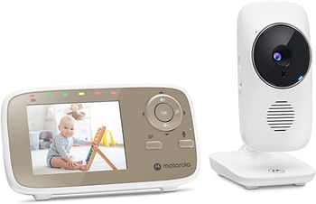 Motorola 2.8" Video Baby Monitor with Digital Zoom, Two-Way Audio, and Room Temperature Display - White