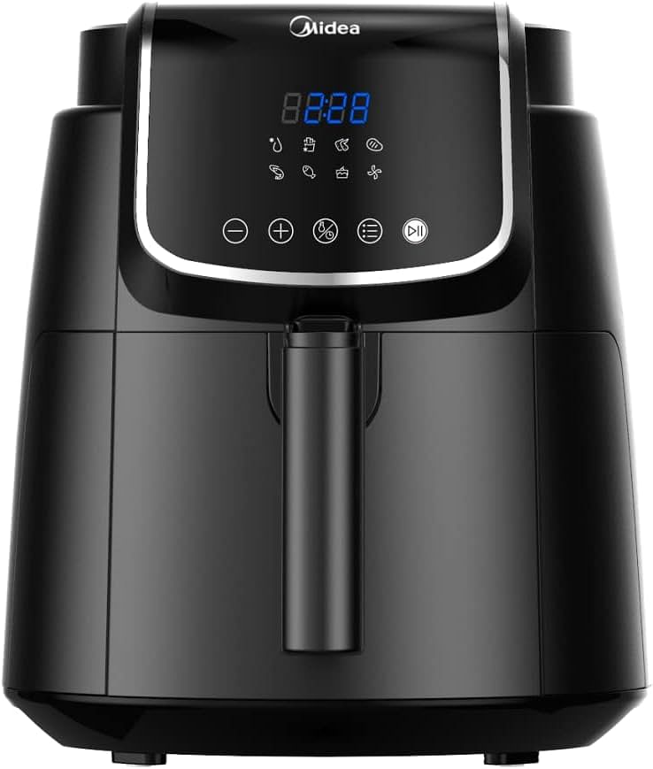 Midea 3.5L Air Fryer 1500W with Dual Cyclone Rapid Hot Technology for Frying, Grilling, Broiling, Roasting, Baking & Toasting, Timer up to 60 minutes Temperature Control 200°C, MFCN35C2