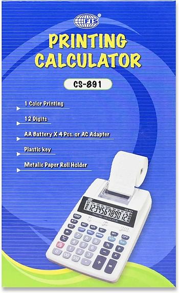 FIS 12 Digits 1 Color Printing Calculator