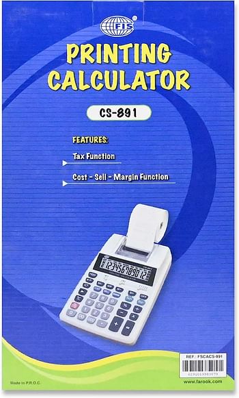 FIS 12 Digits 1 Color Printing Calculator