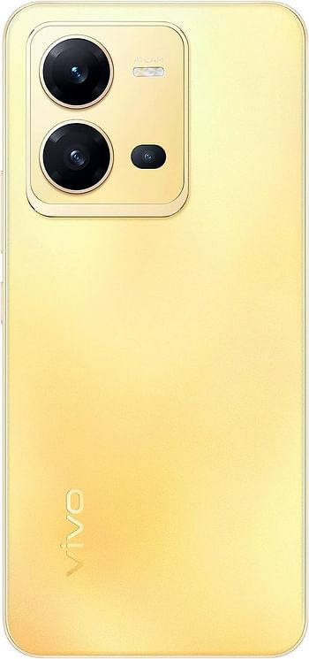 vivo V25 5G (Sunrise Gold, 8GB RAM, 128GB) 50MP AF Selfie Camera | Color Changing Design | 44W Charging | 90Hz 3D Curved AMOLED Display | Powerful MediaTek 900 Processor