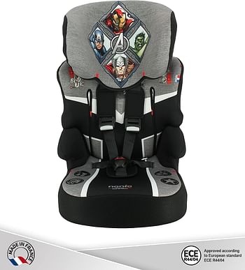 Nania, Beline Carseat for Group 1/2/3 For 2 To 10 Years 9 36Kg, Avengers Heroes, Grey