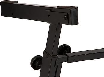 On-Stage KS7350 Pro Heavy-Duty Folding-Z Keyboard Stand, Black