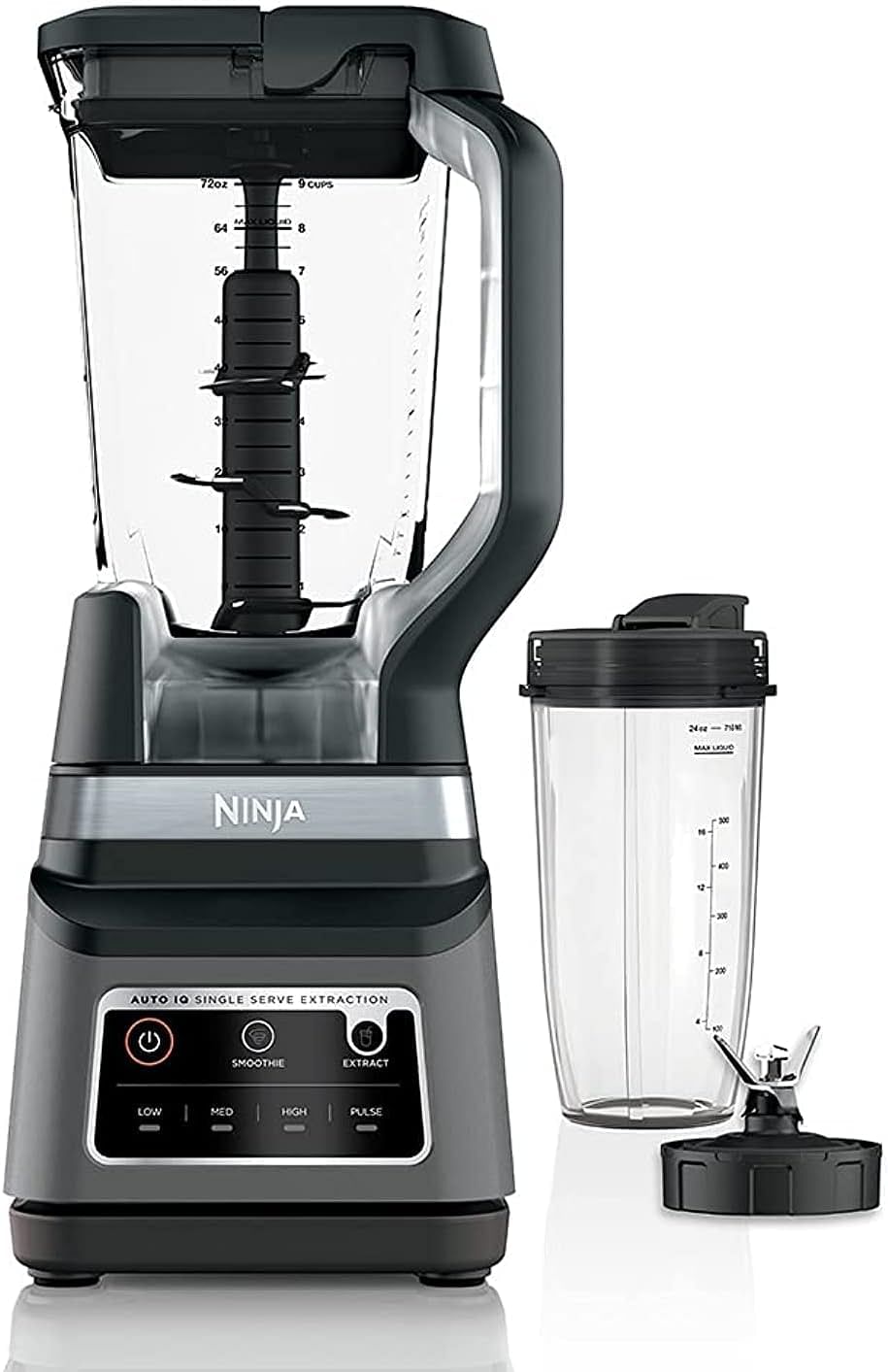 Nutri Ninja Bn 750 2 In 1 Blender Bn750 Duo PlUS With Auto Iq 1200 Watts Black/Gray."
