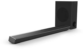 Philips 3.1 CH 320W Dolby Atmos Bluetooth Soundbar مع مضخم صوت لاسلكي وصوت سينمائي HDMI ARC ، USB أسود TAPB603