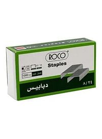 ROCO 1000-Piece Half Strip Standard Staples Set Silver
