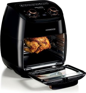 Kenwood Air Fryer Oven 11L 2000W Multi-Functional Air Fryer Cum Microwave Oven For Frying, Grilling, Broiling, Roasting, Baking, Toasting, Heating And Defrosting HFP90 Black