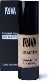 IDIVA HD Matte foundation, Long Lasting, Wear up to 16 H (Sun Beige 04)