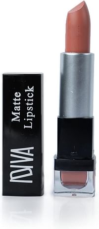 IDIVA Matte Lipstick, Velvety, Long Lasting up to 16 Hours (Peachy Nude 108)