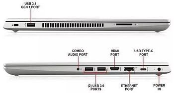 إتش بي ProBook 450 G6 Core I7-8565U 1.80 جيجاهرتز حتى 4.60 جيجاهرتز 1 تيرابايت 8 جيجابايت 15.6 بوصة BT WIN10 Pro كاميرا ويب فضية (6FE35UT # ABA)