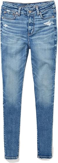 American Eagle Women Ne(x) t Level Ripped High V-Rise Jegging   W-29