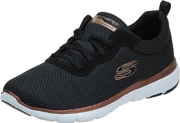 skechers flex appeal 3.0 black rose gold