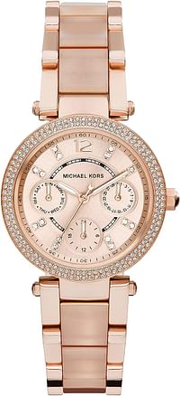 Michael Kors Women's Mini Parker Two-Tone Watch MK6110 Rose Gold/33 mm