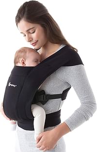 Ergobaby Embrace Baby Carrier for Newborns from Birth with Head Support, Extra Soft and Ergonomic, Pure Black