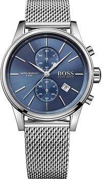 Hugo Boss Men's Chronograph Quartz Watch with Stainless Steel Strap, 1513441-Silver-41 millimeters