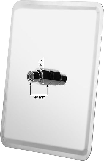 Hindware Brass Square Ultra Thin Chrome 300mm Rain Shower (Silver, F160062CP)