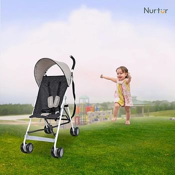 Nurtur Rex Convenience Buggy Stroller, – Lightweight Stroller with Compact Fold, Canopy, Shoulder Strap, 6 – 36 months