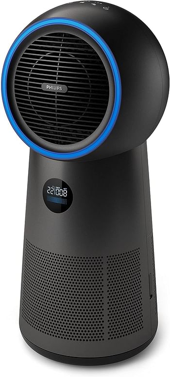 Philips 2000 Series 3 In 1 Purifier, Fan And Heater, Hepa & Active Carbon Filters, Black, AMF220/95