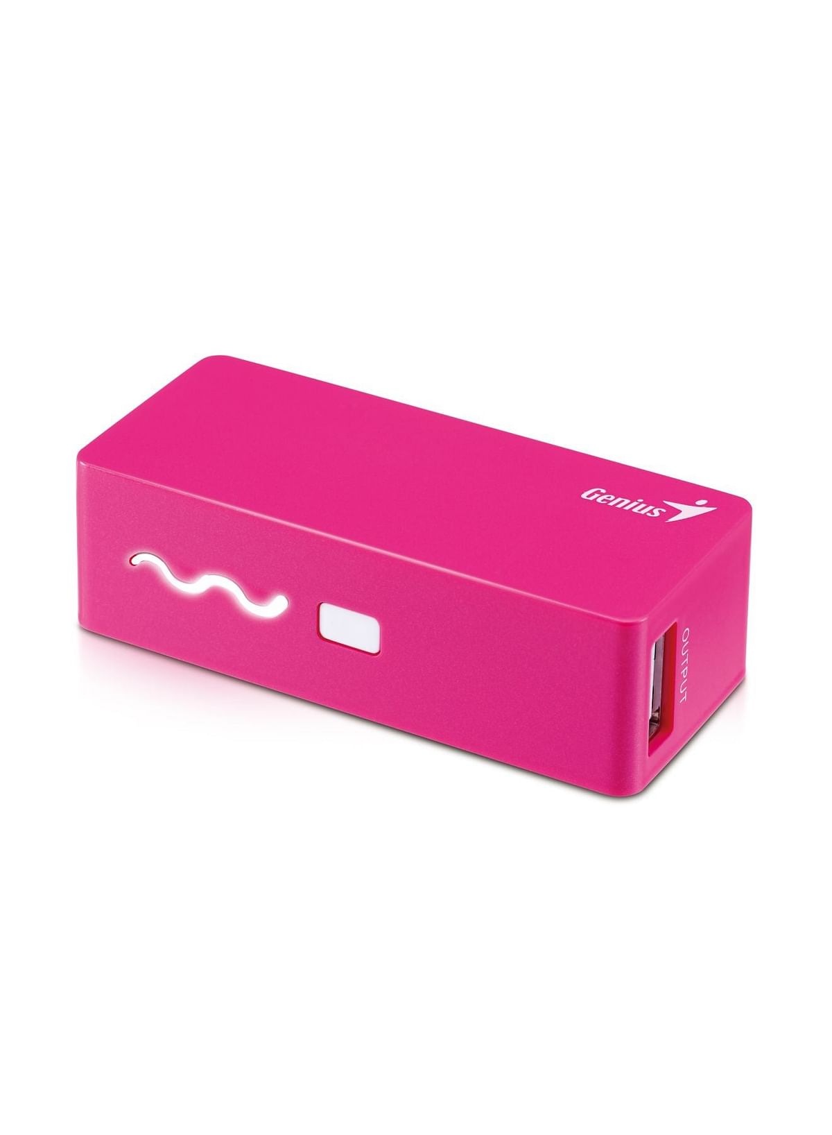 2600 mAh ECO-U261 Compact Size Power Bank With 4 LED Indicator Pink