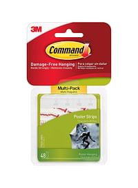 Command 48-Piece Poster Hanging Strips Value Pack White