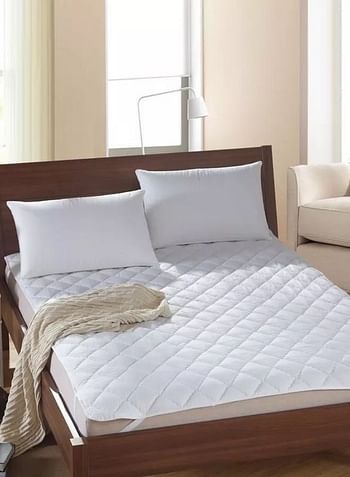 LUNA Home White Mattress Protector Pad , Bed Cover, Various Sizes