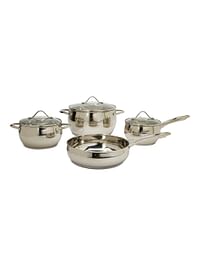 Home&Deco 7-Piece Stainless Steel Cookware Set Silver