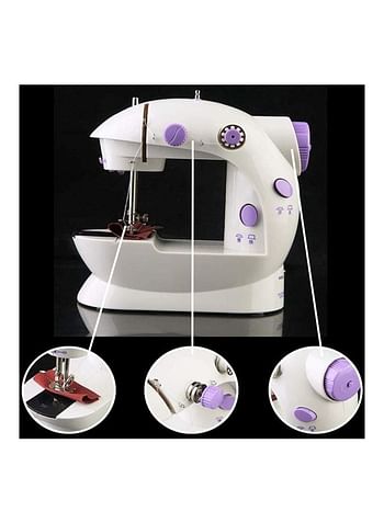 Portable Mini Sewing Machine 255.53431760.17 White/Purple