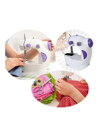 Portable Mini Sewing Machine 255.53431760.17 White/Purple