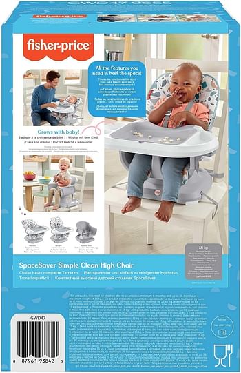 SpaceSaver High Chair ‎GWD47 Multicolor