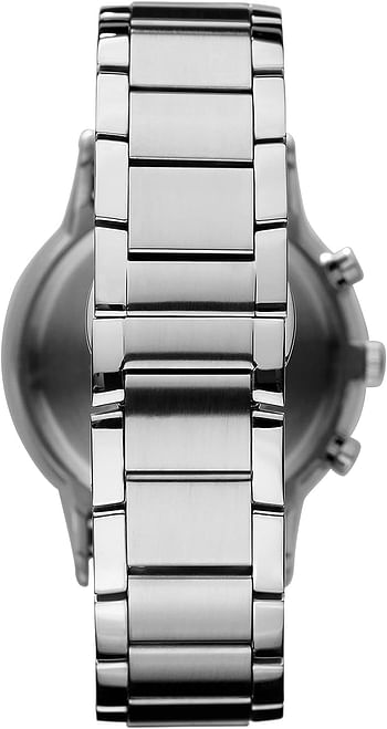 Emporio Armani AR2434 Men's Chronograph Watch With Quartz Movement - Silver