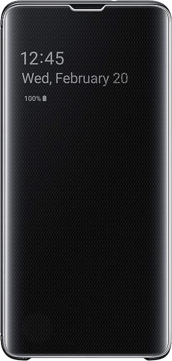Samsung Galaxy S10e Clear view Cover - Black, EF-ZG970CBEGWW