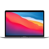 جهاز Apple MacBook Air 13 بوصة (2020) - شريحة Apple M1 / ذاكرة وصول عشوائي سعة 8 جيجابايت / محرك أقراص صلبة SSD بسعة 256 جيجابايت / وحدة معالجة الرسومات 7 نواة / macOS Big Sur / لوحة مفاتيح باللغتين الإنجليزية والعربية / رمادي فلكي / [MGN63AB / A]