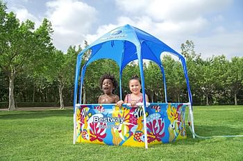 Bestway Steel Pro UV Careful Splash In Shade Play Pool 183x51cm, Multicolor, 5618T, 6' x 20"/1.83m x 51cm