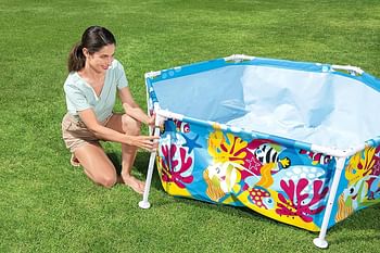 Bestway Steel Pro UV Careful Splash In Shade Play Pool 183x51cm, Multicolor, 5618T, 6' x 20"/1.83m x 51cm