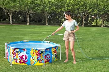 Bestway Steel Pro UV Careful Splash In Shade Play Pool 183x51cm, Multicolor, 5618T, 6' x 20"/1.83m x 51cm