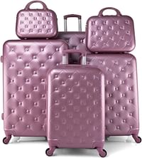 NEW TRAVEL HARD Luggage set 6 pieces size 32/28/24/20/14/12/ CS007/6P-LT PINK