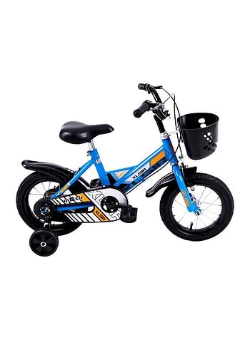DESERT STAR Kids Bicycle For Boys Girls Freestyle Cycle 14 Inch With Training Wheels With Kickstand Bms Bike, Blue 14inch
